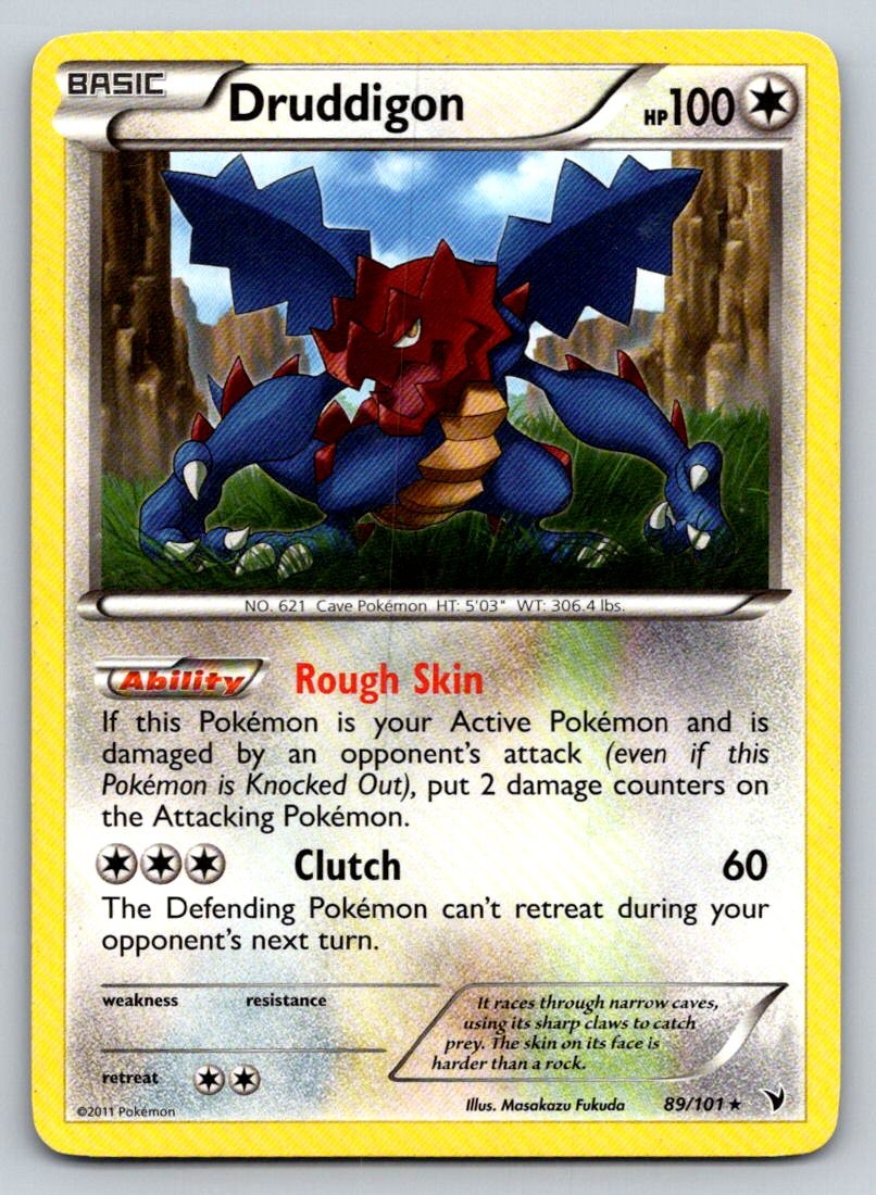 Druddigon 89/101 Rare Noble Victories Pokemon Near Mint