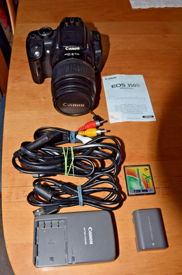 Canon EOS 350D+Canon EFS 18-55mm 1:3.5-5.6 II +Zubehörpaket