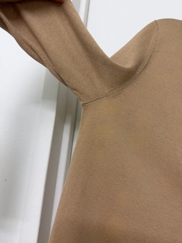 Akris Punto Riviera Umbrella Beach Print Cardigan Sweater Parasol Orange Tan 4 - Picture 6 of 15