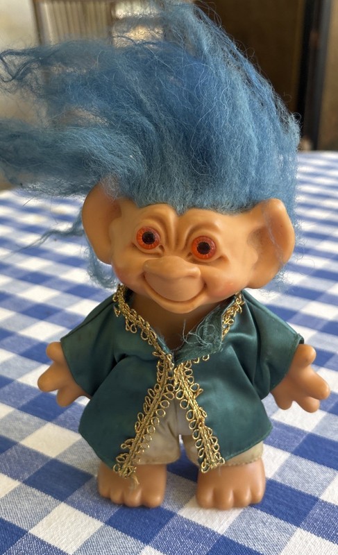 Troll Doll Vintage Blue Hair