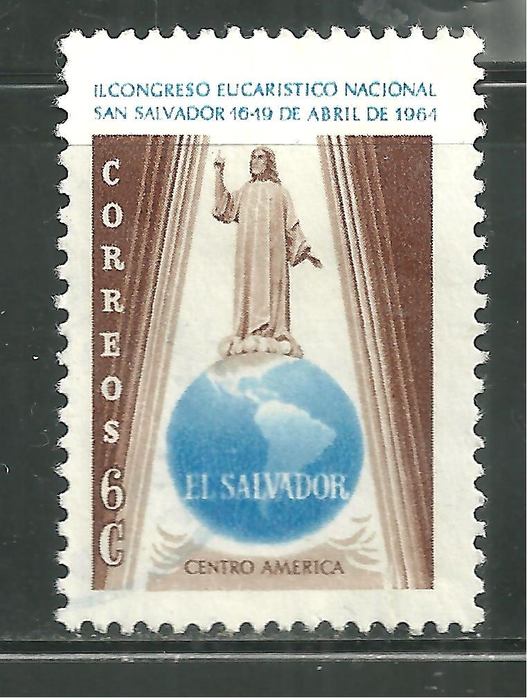 EL SALVADOR 744 USED CHRIST ON GLOBE