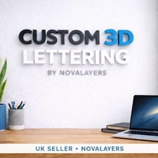 Custom 3D Printed Plastic Letters & Numbers | Any Font | Any Size | 25mm-220mm