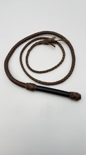 Vintage Leather Bull Whip 7  Including Handle