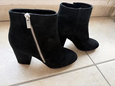 Bottines Aldo en daim noir – Talons épais – T.38 – Très bon état - Photo 1/3