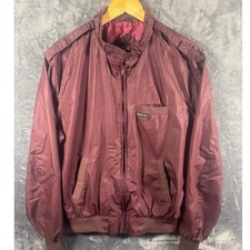 VTG 80s Members Only Classic Iconic Racer Jacket Burgundy Men  s LT Hong Kong