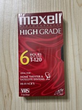 BRAND NEW SEALED Maxell VHS Cassette High Grade 6 Hours T-120 BLANK