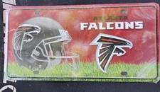 atlanta falcons nfl football team helmet logo red license plate made in usa