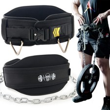 Quick Locking Weighted Dip Belt for Weight Lifting,Weighted Pull up Belt Black