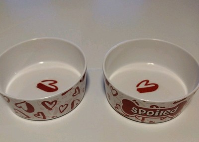 Pet Food Bowls. Loving Pets Dolce Moderno Melamine Bowl Spoiled. Small. Set Of 2