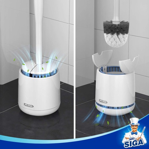 Toilet Bowl Brush and Holder, Premium Quality, with Solid Handle and Durable ... - Picture 3 of 6