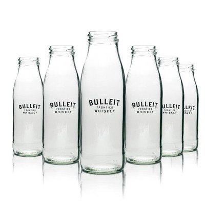 6x Bulleit Frontier Bourbon Whiskey Glas NEU Milchflasche Gläser Bar Longdrink
