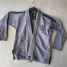 Sanabul Jujitsu  Gi Jacket  Mens A2 Gray Cotton Long Sleeve