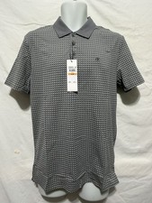 Calvin Klein Men's Shadow Block Monogram Logo Polo - Steel Gray Size S