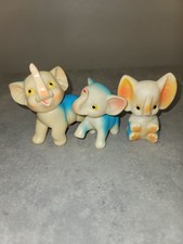 Vintage Elephant Squeek Toys Set Of 3