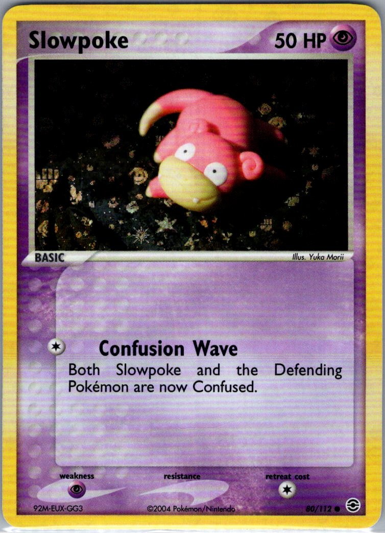 Slowpoke 80/112 Reverse Holo FireRed & LeafGreen - Pokemon Card - NM