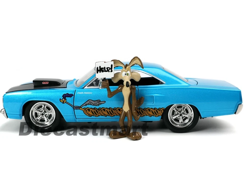Jada 1:24 Hollywood Rides Looney Tunes 1970 Plymouth Road Runner & Wile E Coyote - Изображение 4 из 4