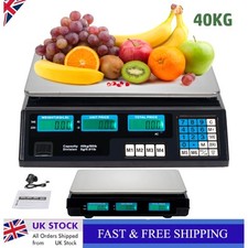 40kg Digital LCD Scale Electronic Price Computing Scales Vegetable Retail Weight