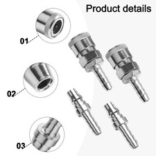 Secure Locking Quick Release Coupler for 8mm Air Line Hose Fittings SH20 PH20