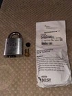 BEST ACCESS 41B72LM PADLOCK 3/8" X 3/4" BRASS CHROME PLATED SS SHACKLE LESS CORE — photo 1