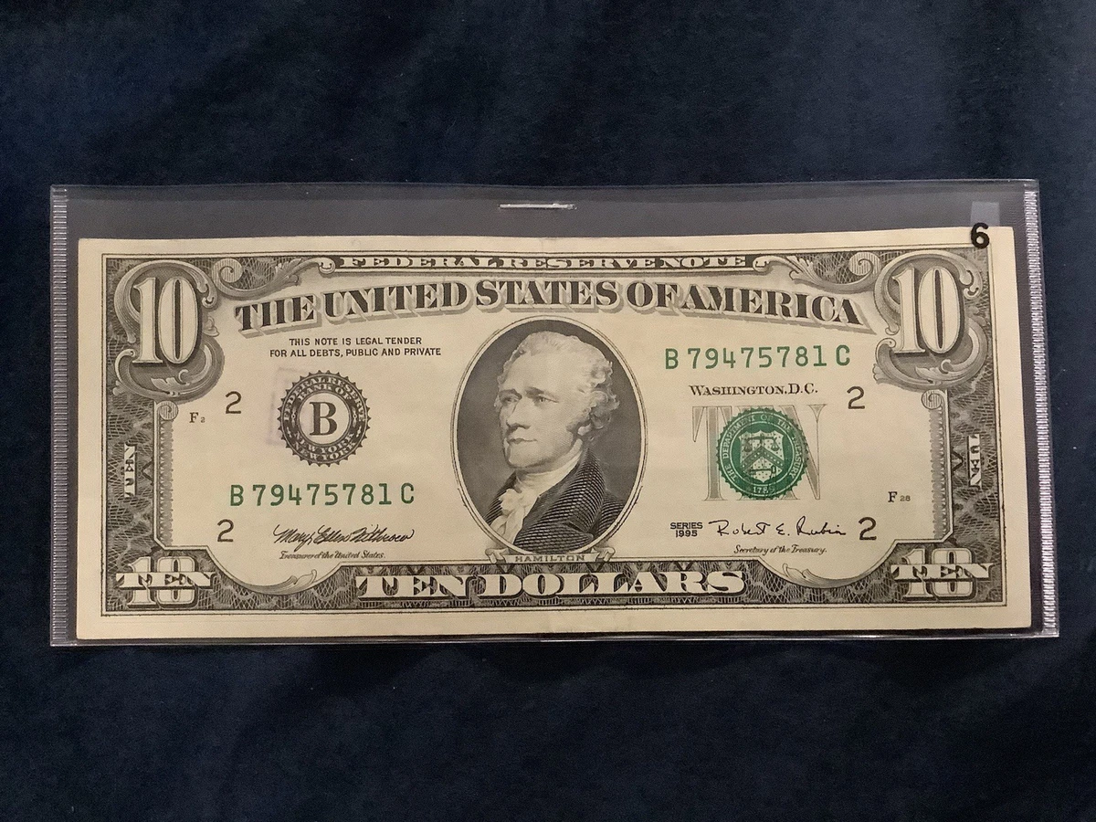 曾流通$10， 1995 美国小尺寸纸币说明| eBay
