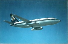Olympic Airways Boeing 737-200 Jet Airliner Vintage Postcard KS3