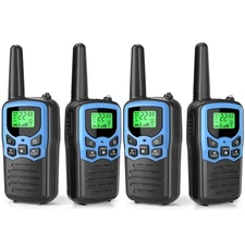 4x Long Range 100 mile Walkie Talkie Two Way Radio Charge Headset Waterproof New