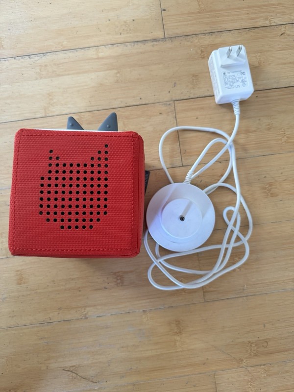 Red Tonies Box With Charger Tested And Works. Read Description.
