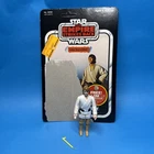 Vintage Star Wars 1977 Kenner LUKE SKYWALKER Farmboy Brown Hair HK 47 Back Card