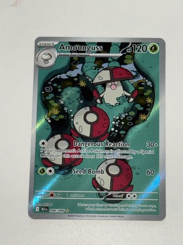 Pokemon TCG Amoonguss 096/086 SV: Black Bolt Illustration Rare Holo English NM- - Zdjęcie 6 z 10