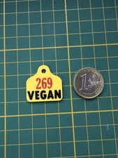 Single Earring / Earring, Custom Ear Tag 269 Vegan - 3D Printing