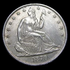 1870 Seated Liberty Half Dollar Silver  ---- Stunning Coin  ----  #PP259