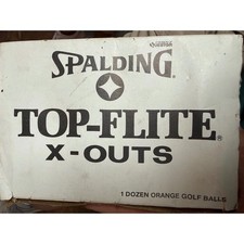 Vintage Spalding Top-Flite X-Outs Orange Golf Balls 1 Dozen XL New Old Stock