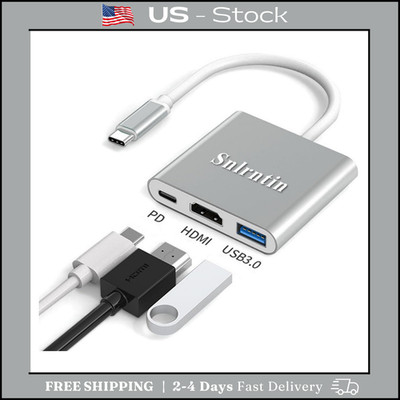Digital AV Multiport Adapter Apple USB-C USB 3.0 To 4K HDMI AV Adapter, White