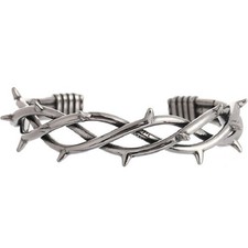 Retro Gothic punk biker style cool adjustable bracelet, men's silver jewelry.