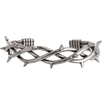 #ad Retro Gothic punk biker style cool adjustable bracelet men#x27;s silver jewelry. $11.43