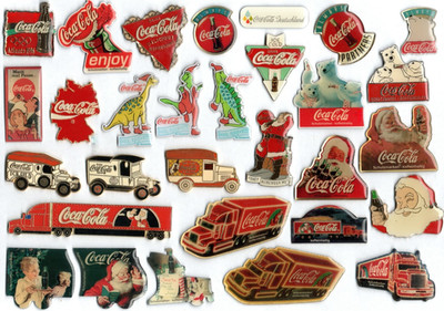  Pin-Konvolut 30 Coca-Cola Coke Getränke Pins Truck Eisbär Weihnachten Xmas  