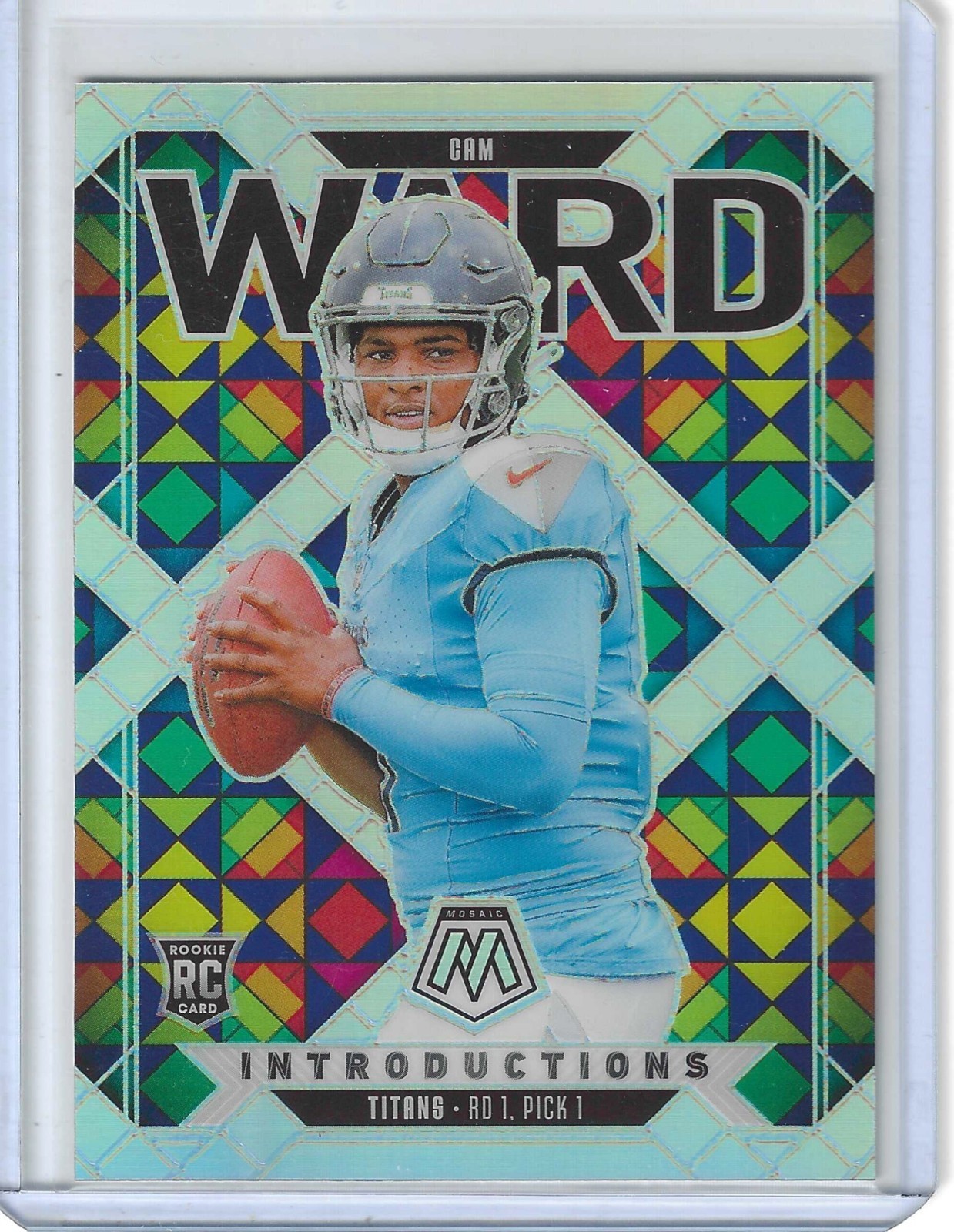 2025 Panini Mosaic - Cam Ward #6 Silver Introductions (RC)