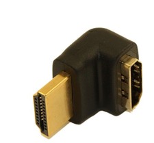 HDMI Male to Female 90 Degree Angle Adapter Upward Facing Gold Plated