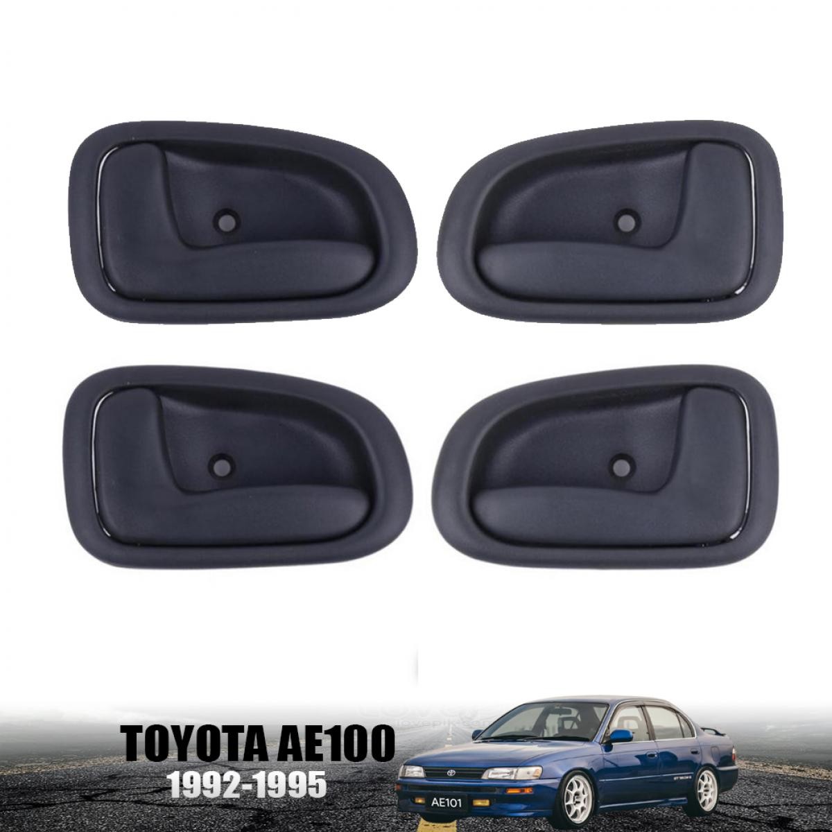 エア IGR E11-066 Interior Door Handle Front Rear Black Fit Toyota Corolla AE101