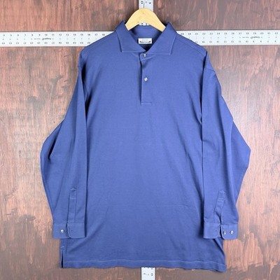 The Armoury Spread Collar Polo Shirt By Ascot Chang Blue Men s 2XL XXL Rare