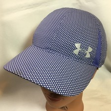 Under Armour Youth Girls Blue/White Running Light Hat Adjustable Vented EUC