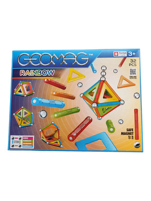 Geomag - Rainbow 32 pcs - Save Magnet - Swiss Made - Kinderspielzeug Ab 3+ (Neu)
