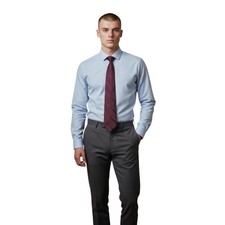 Tommy Hilfiger Men's Tie Burgundy Stripe 100 Italian Silk Classic