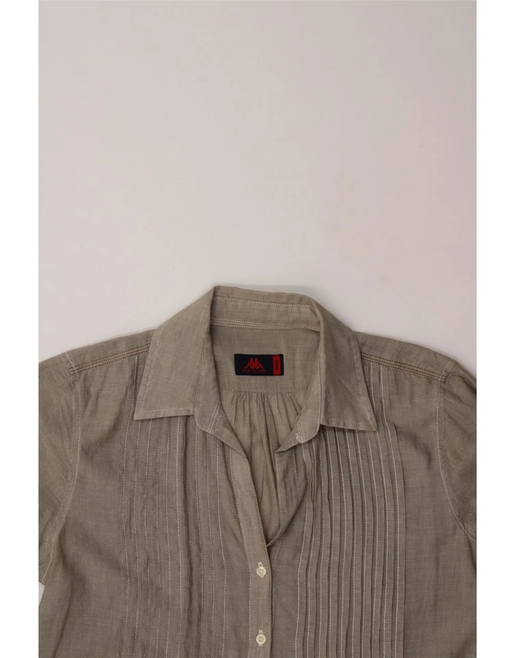 KAPPA Mujer Pullover Camisa Vestido Reino Unido 14 Grande Gris Algodón AT08 Foto 3 de 3