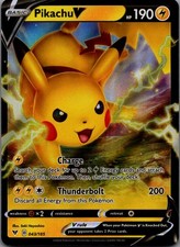 Pikachu V -  (#60 Pikachu Stamped) Holo Rare Battle Academy 2022 043/185 NM