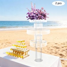 5 Tiers Acrylic Wedding Flower Stand for Wedding Birthday Party Events Tabletop