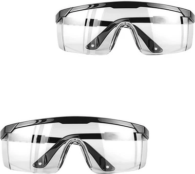 Komfortable Schutzbrille für Brillenträger - 2 Stück mit Anti-Kratz-Beschichtung