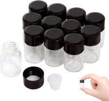 2ML Clear Glass Vial 12 Pieces with Orifice Reducer and Dropper Top