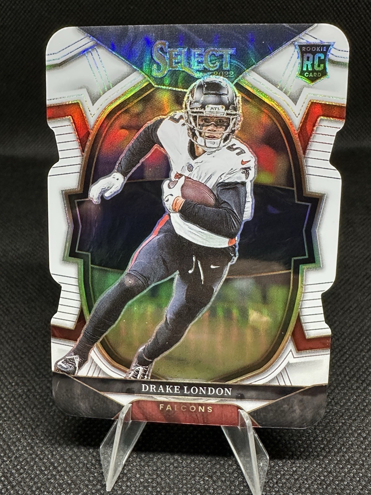2022 Panini Select - Concourse Drake London #35 White Prizm Die-Cut /99 (RC)
