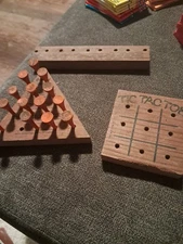 Lot Of 3 Vintage 1970s wooden Brain Teaser Games